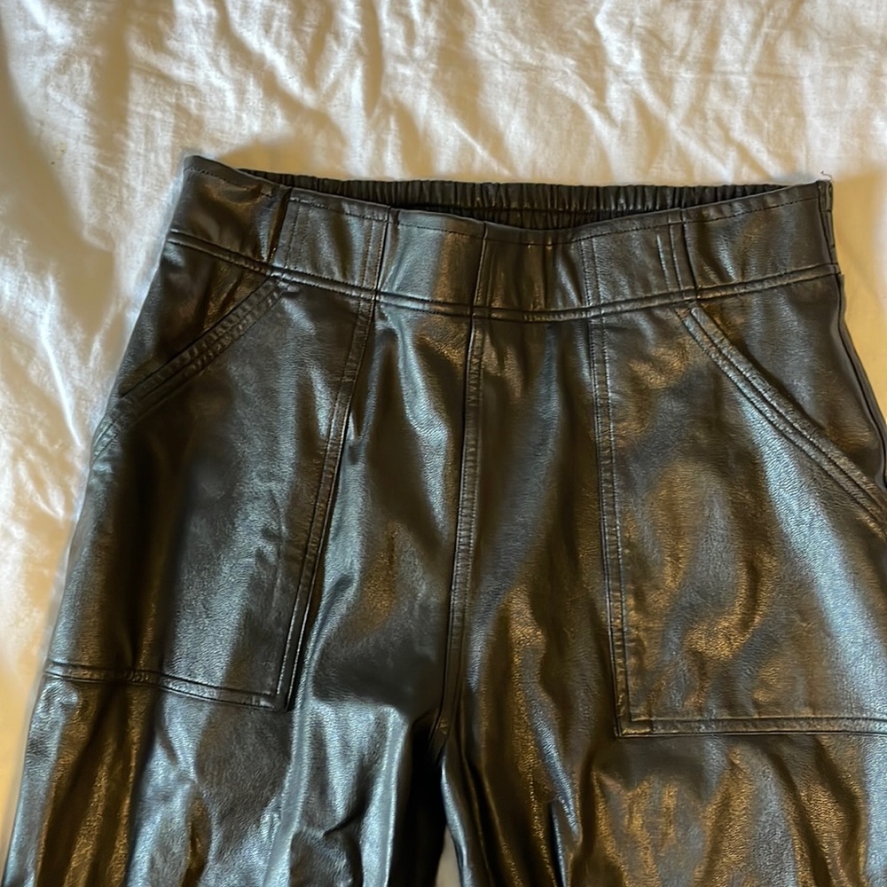 Spanx faux leather pants.